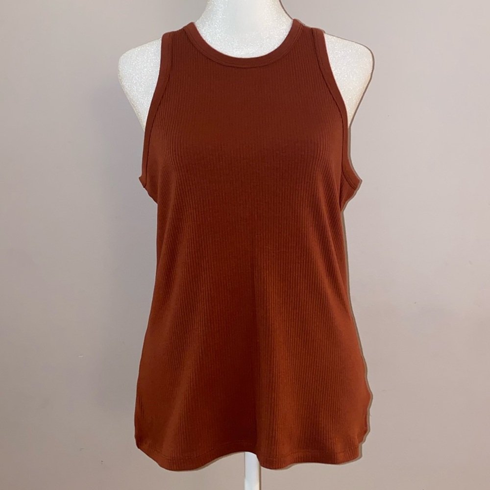 A New Day Ribbed Rust Tank
